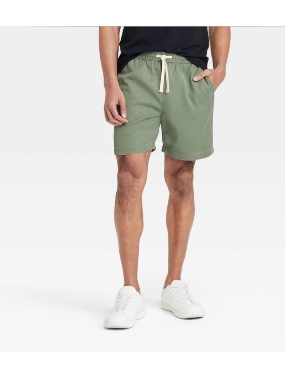 Goodfellow & Co Men’s Olive Green Drawcord Athletic Shorts